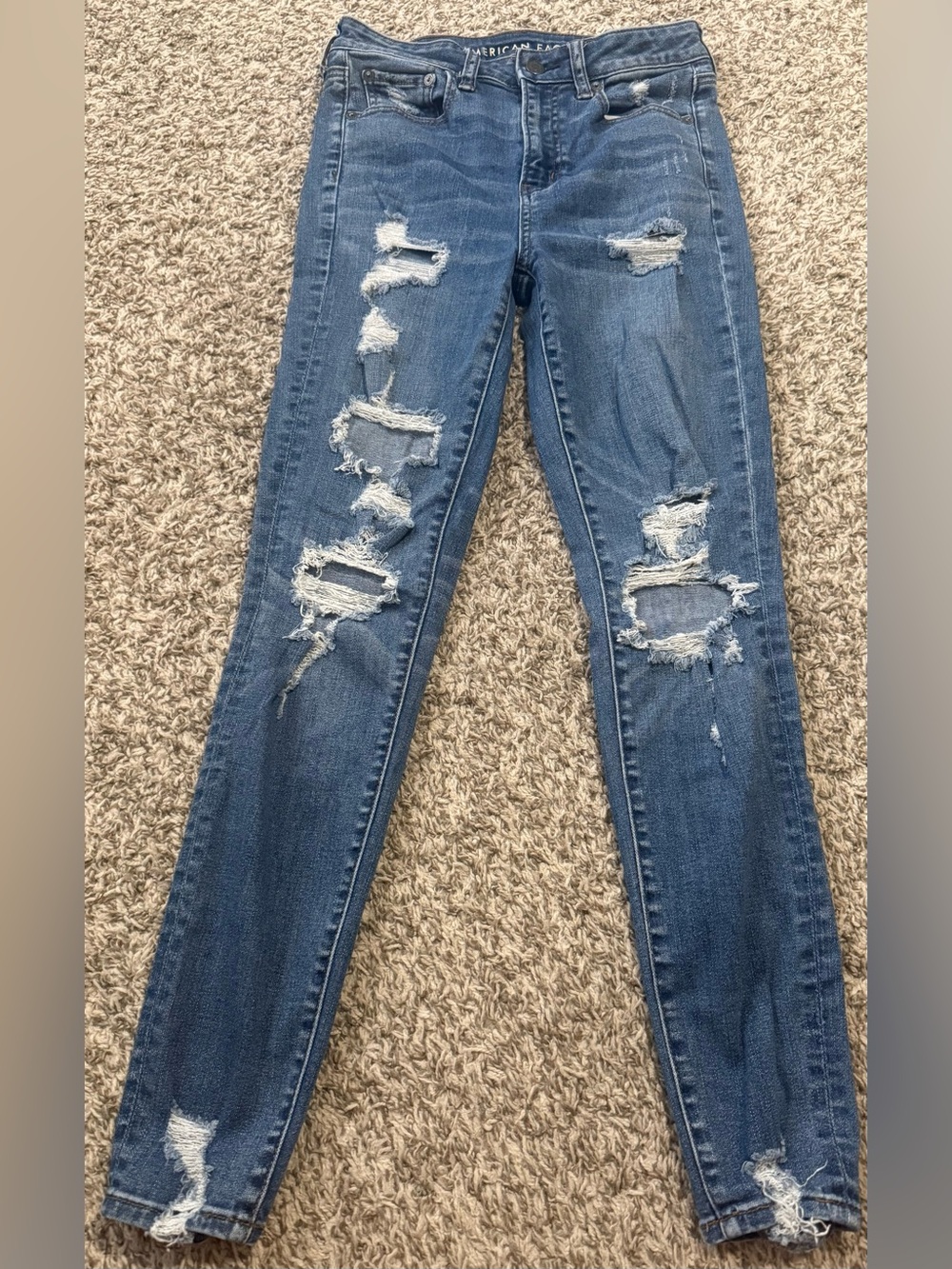 American Eagle Outfitters Distressed Super Stretch Skinny Jeans - Picture 4 of 8